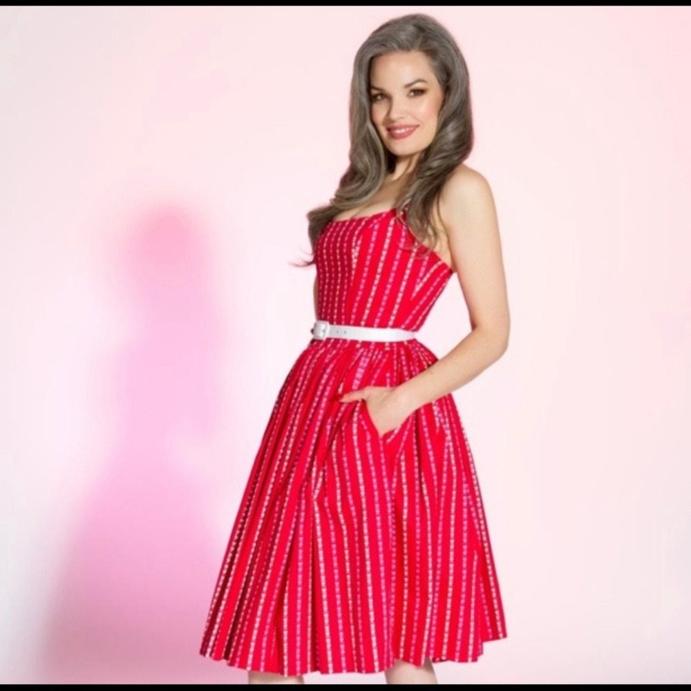 Pinup Couture Heart Print Jenny Dress
